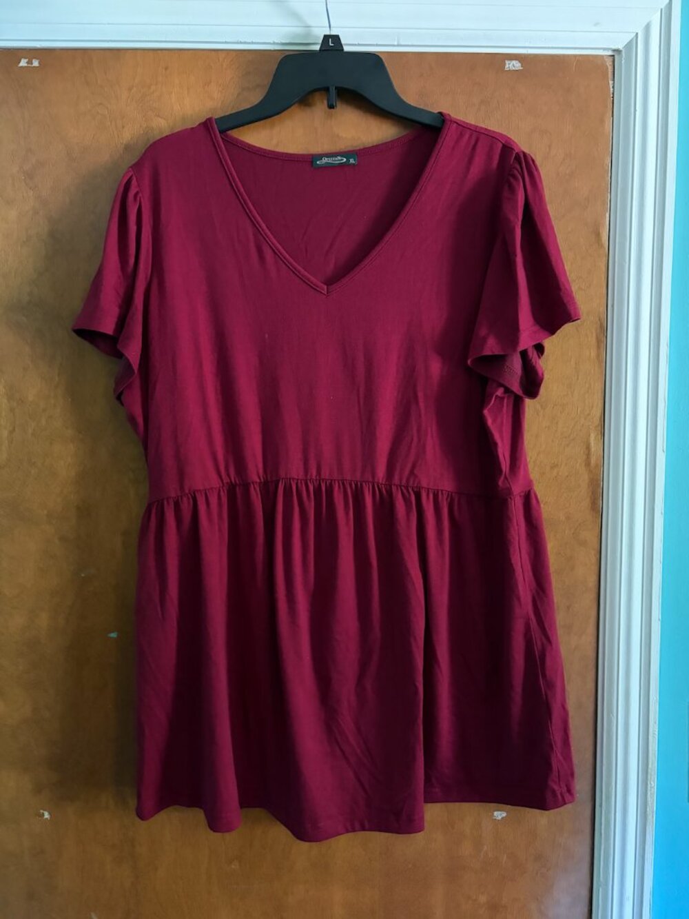 Maroon Flowy Top